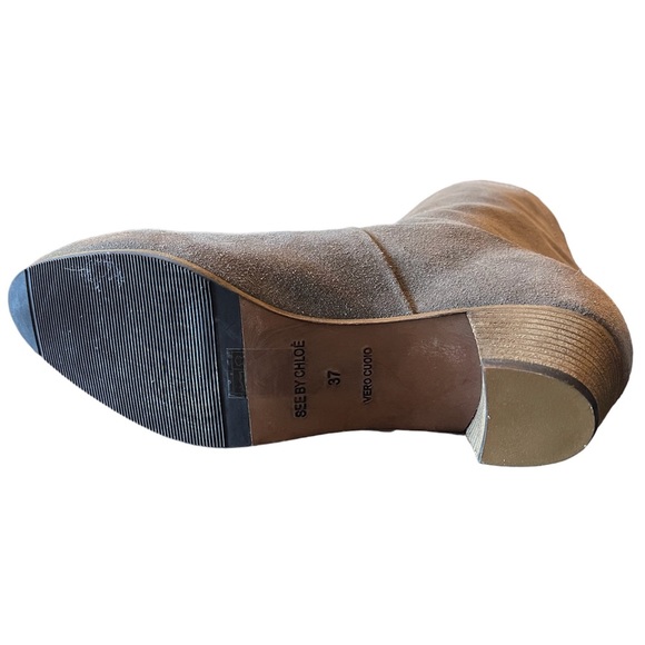 See By Chloe Suede Ankle Cowboy Boots - Picture 7 of 7